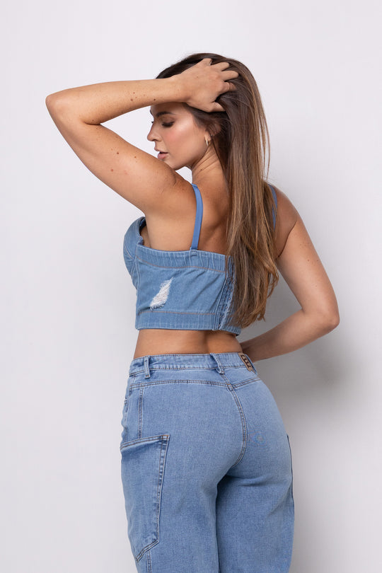 Croptop denim - 2042