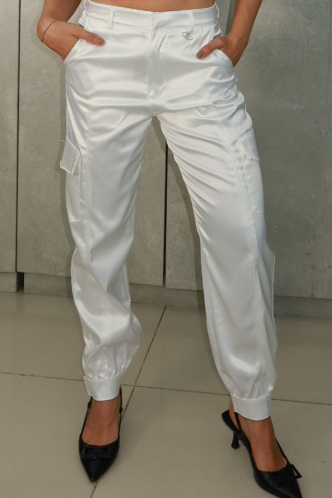 Pants correa satin - BLACK2082