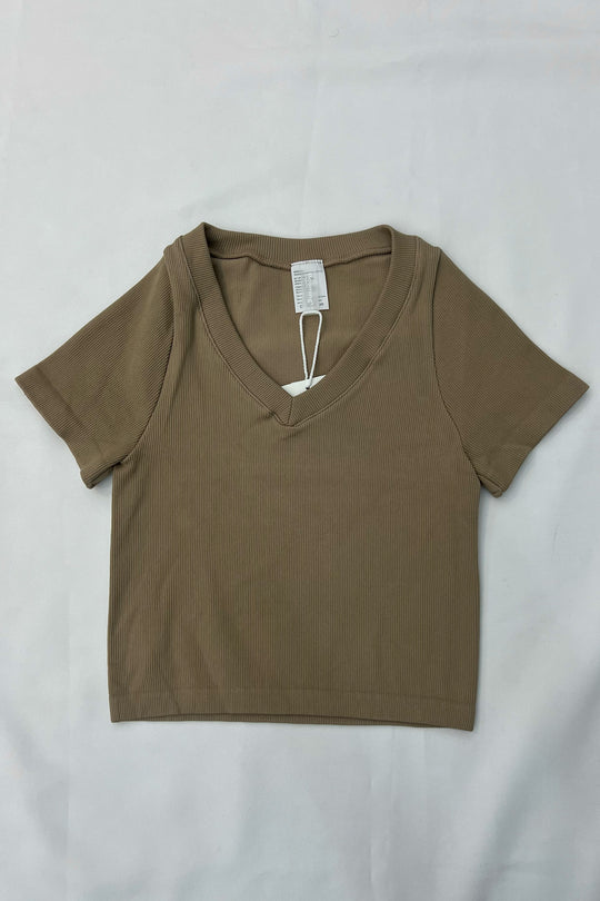 Camiseta rib V - BM24029