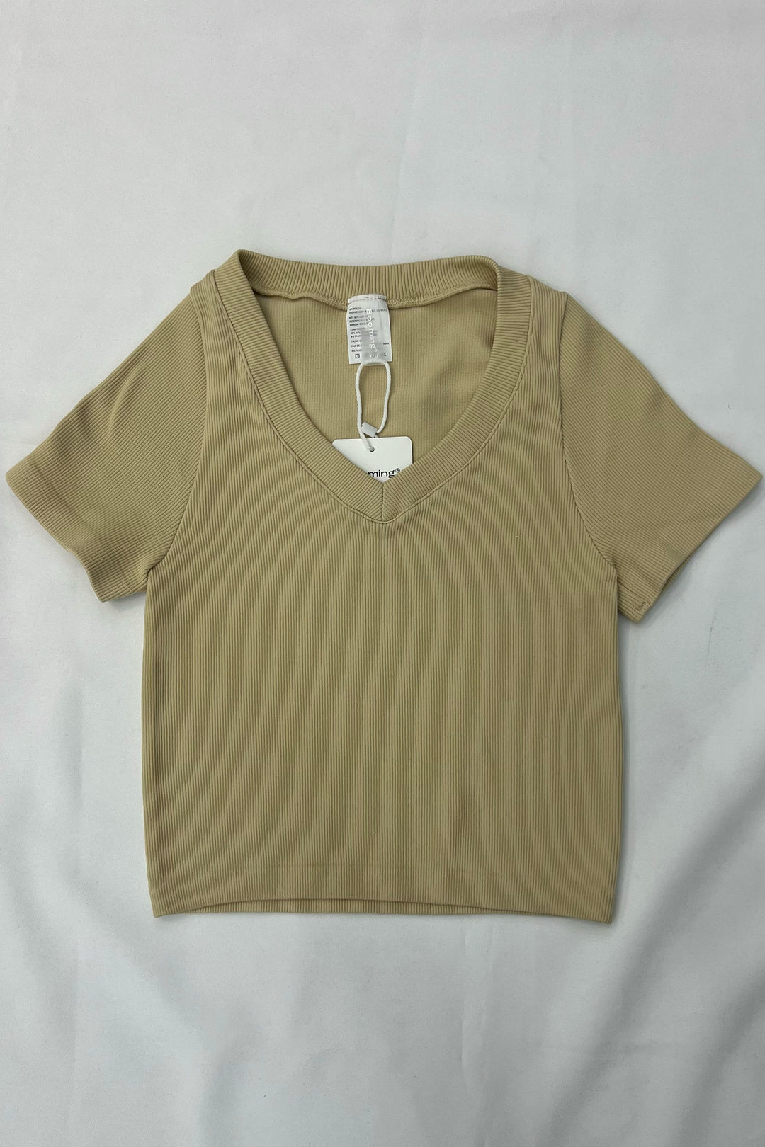 Camiseta rib V - BM24029