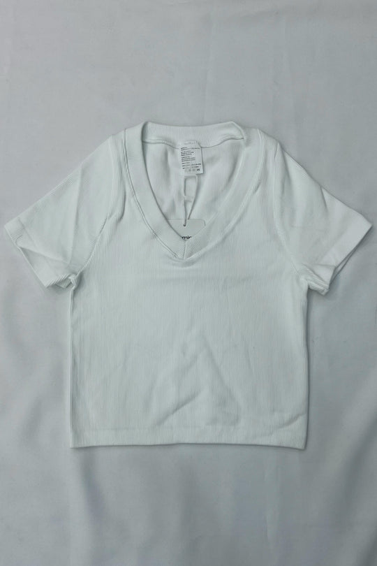 Camiseta rib V - BM24029