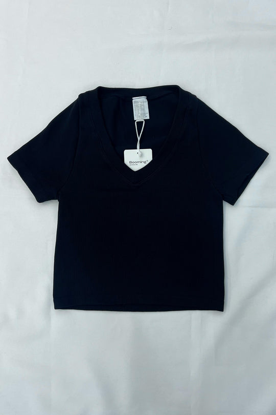 Camiseta rib V - BM24029