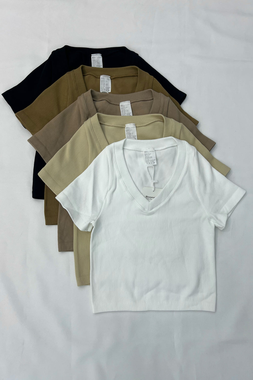 Camiseta rib V - BM24029