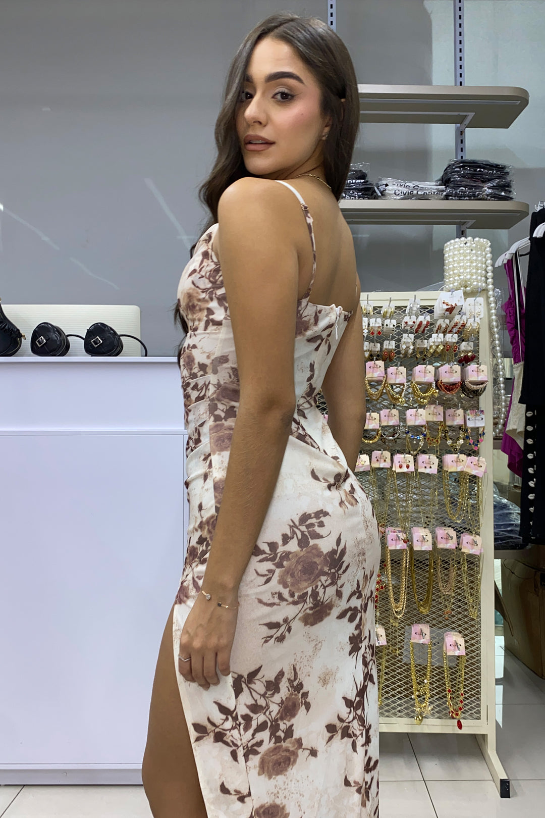 Vestido largo flores - HD30342E