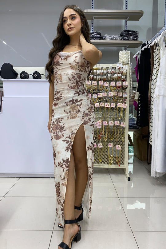 Vestido largo flores - HD30342E