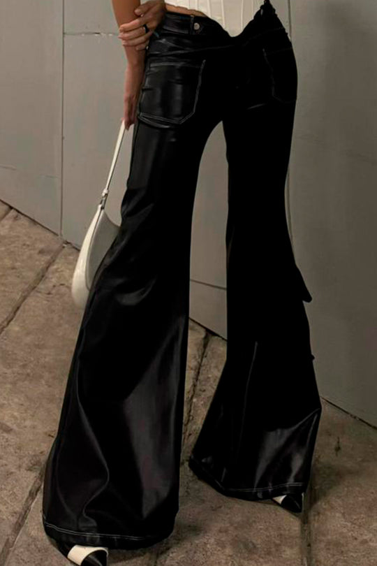 Pantalon hilo blaco cuero - KUO1876