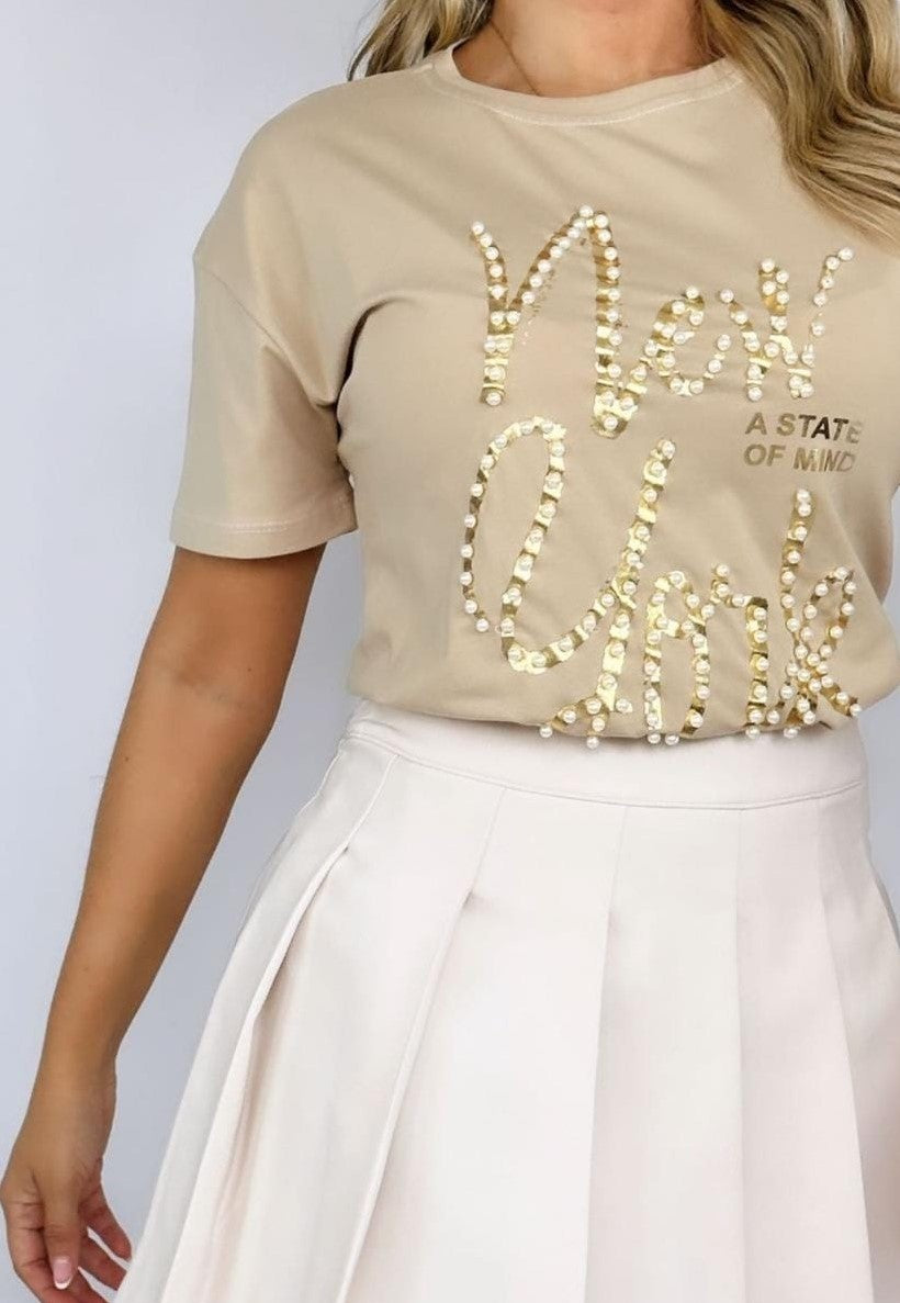 Camiseta perlada
