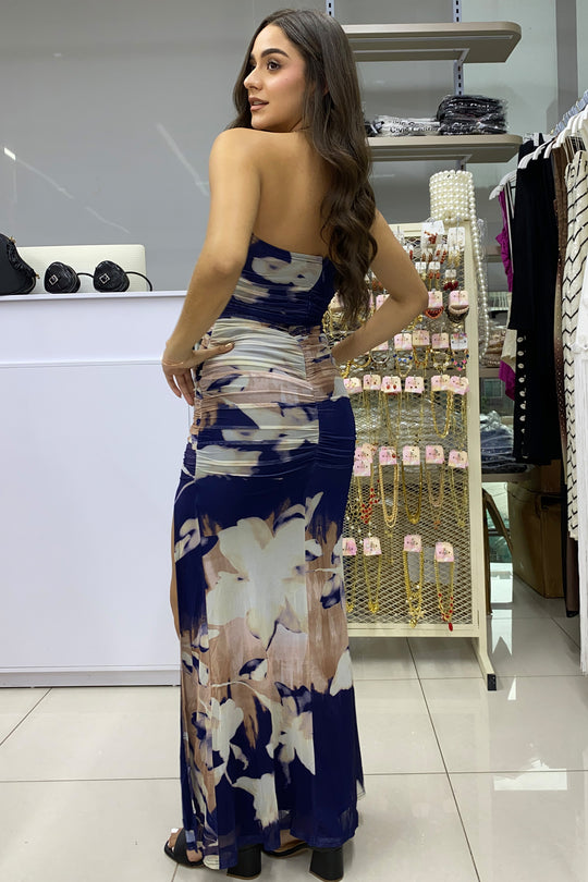 Vestido strap azul - PD79262E