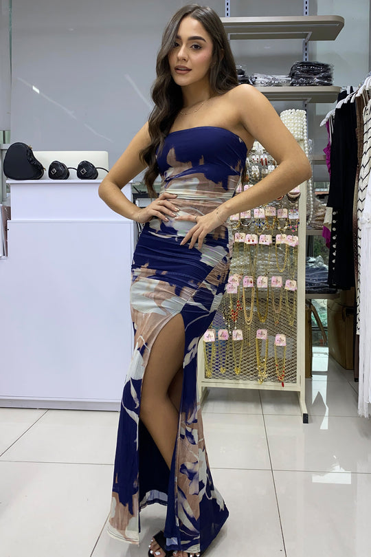 Vestido strap azul - PD79262E