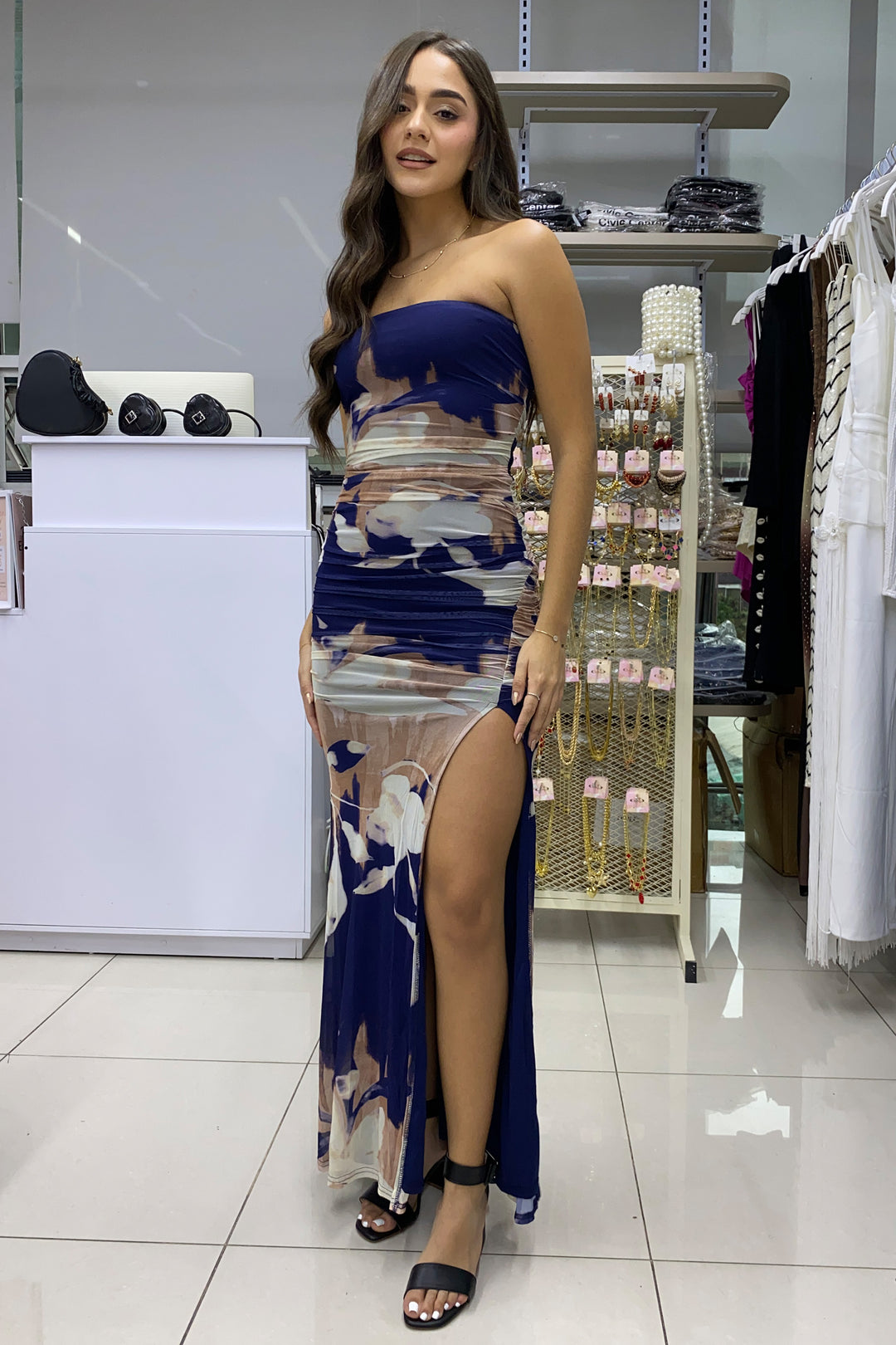 Vestido strap azul - PD79262E