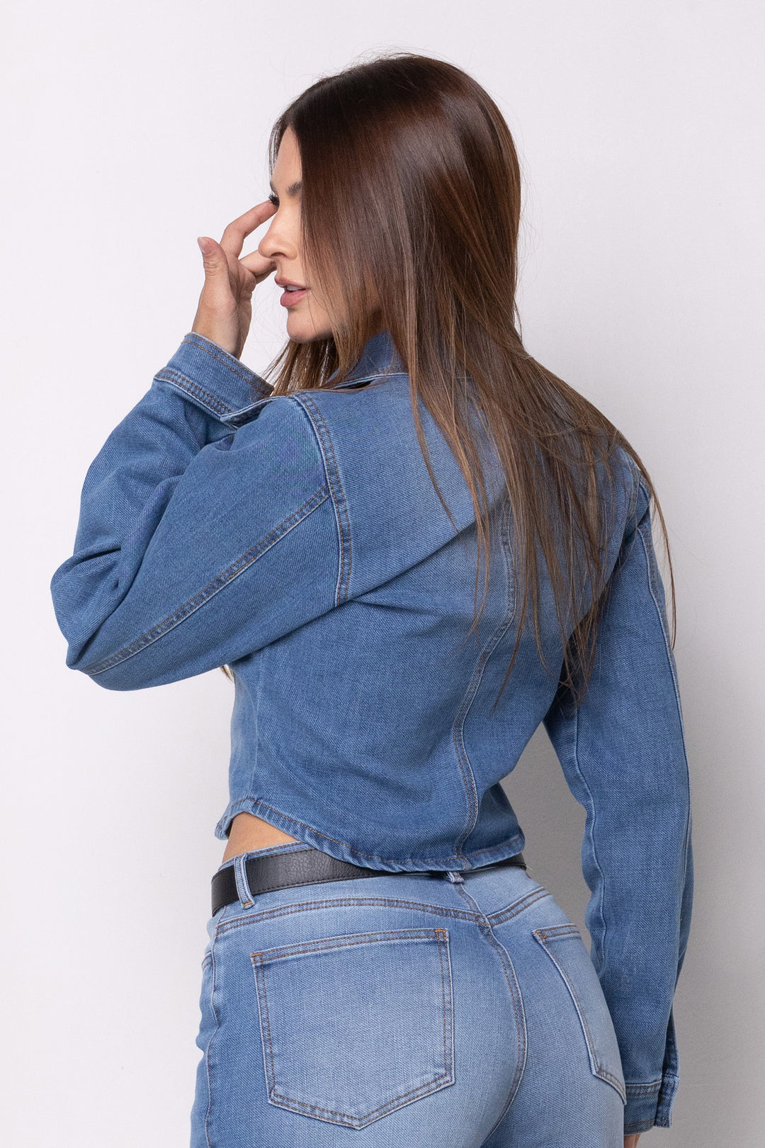Chaqueta denim claro -PZM1002