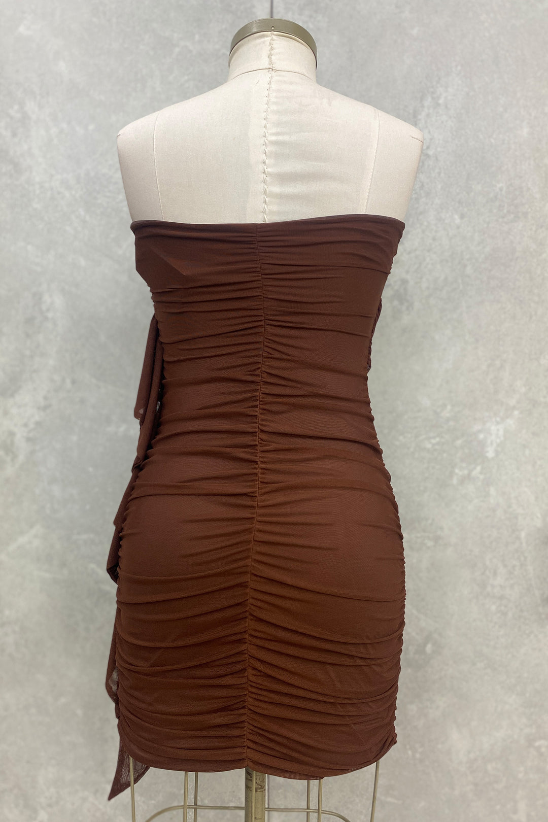 Vestido estraple velo - PZM2668