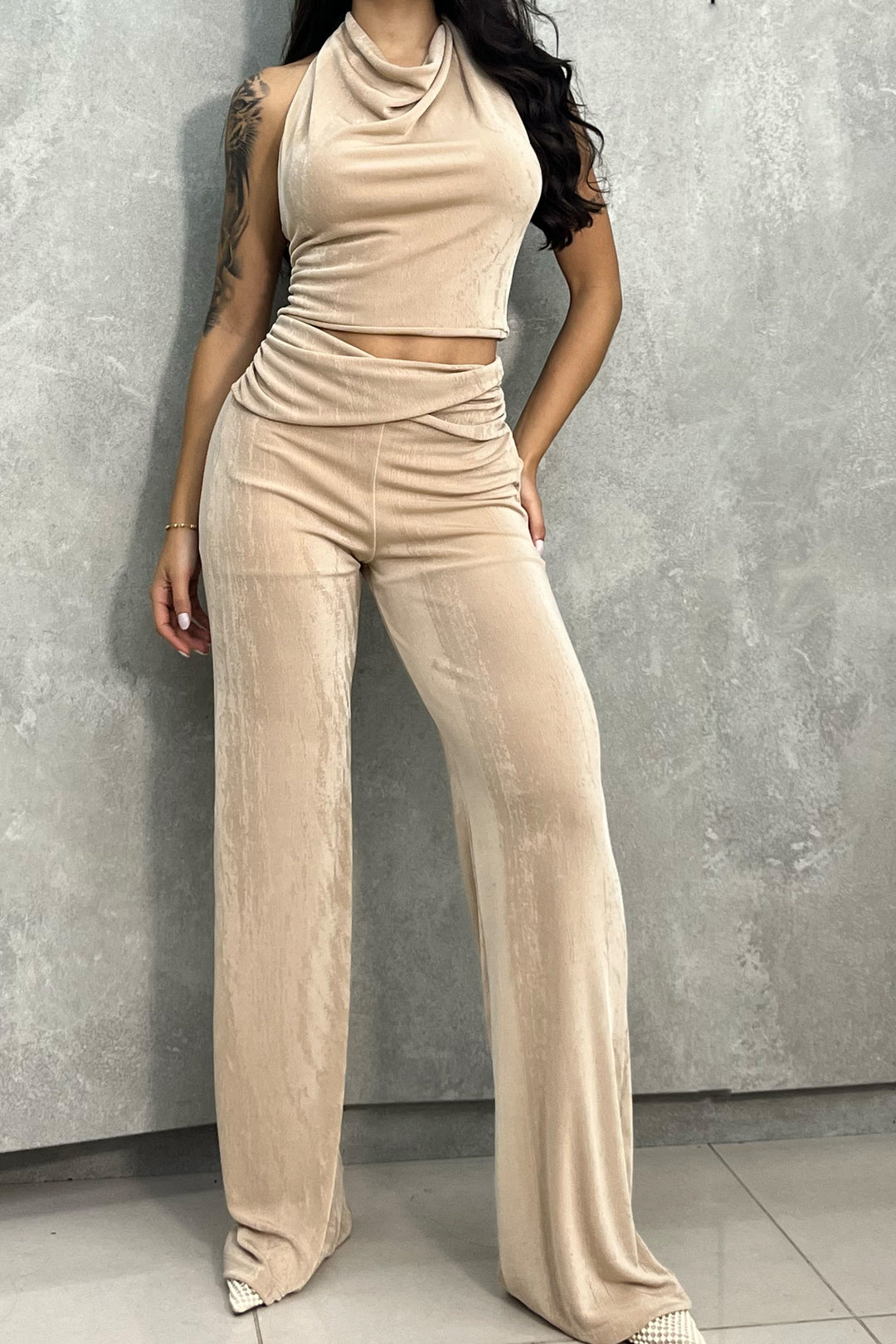 Set pants drapeado - PZM2671