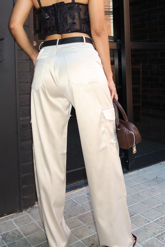 Pants recto satin