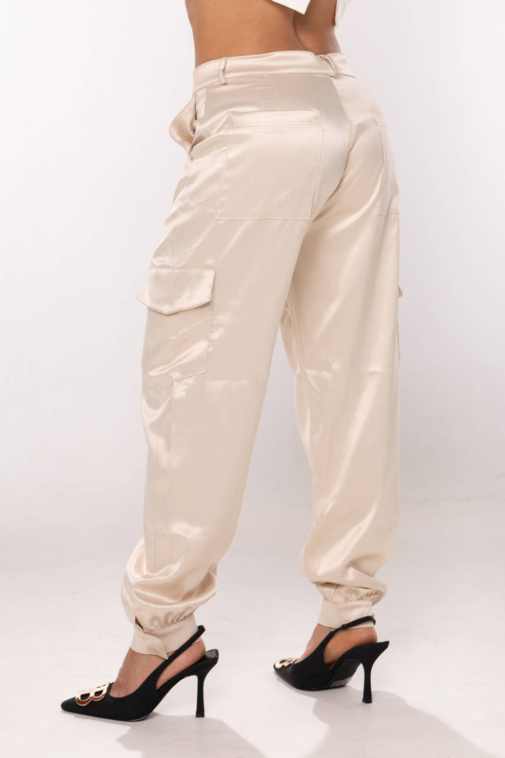 Pants correa satin - BLACK2082