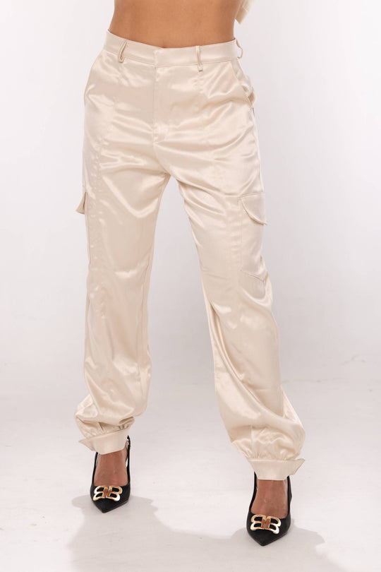 Pants correa satin - BLACK2082