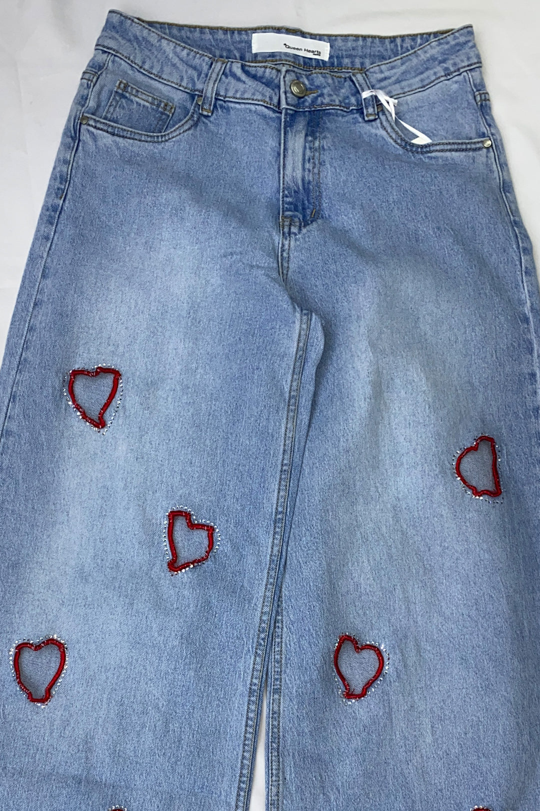 Jeans corazones rojos- Q190-1