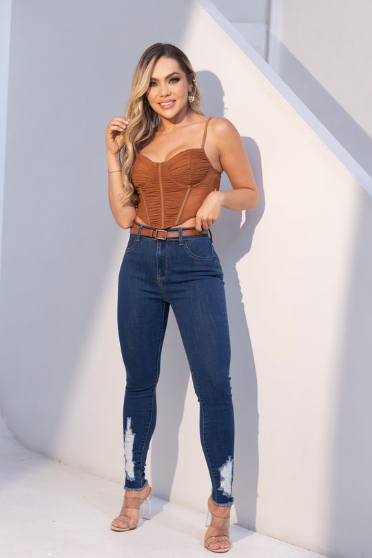 Croptop cintas abd - T9321