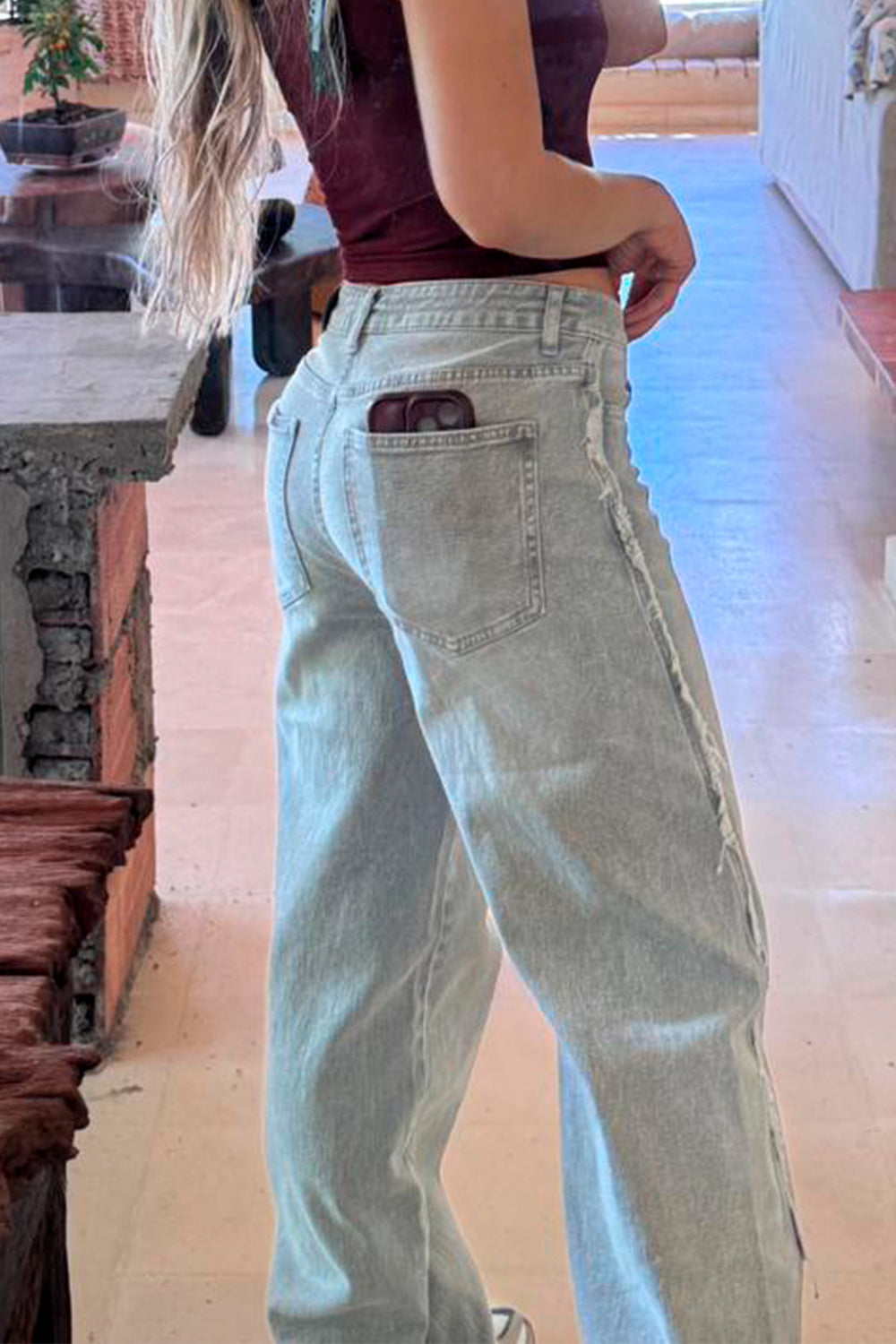 Jeans gris - W3766
