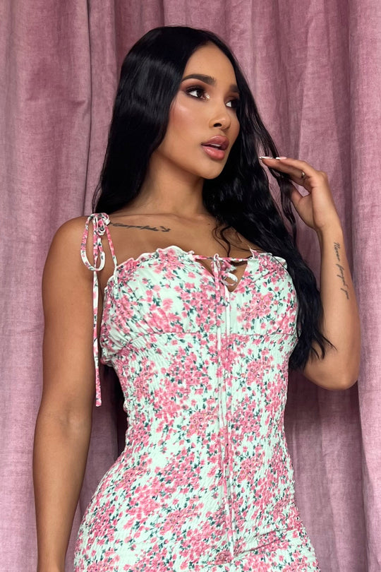 Vestido corto Flores Lecci