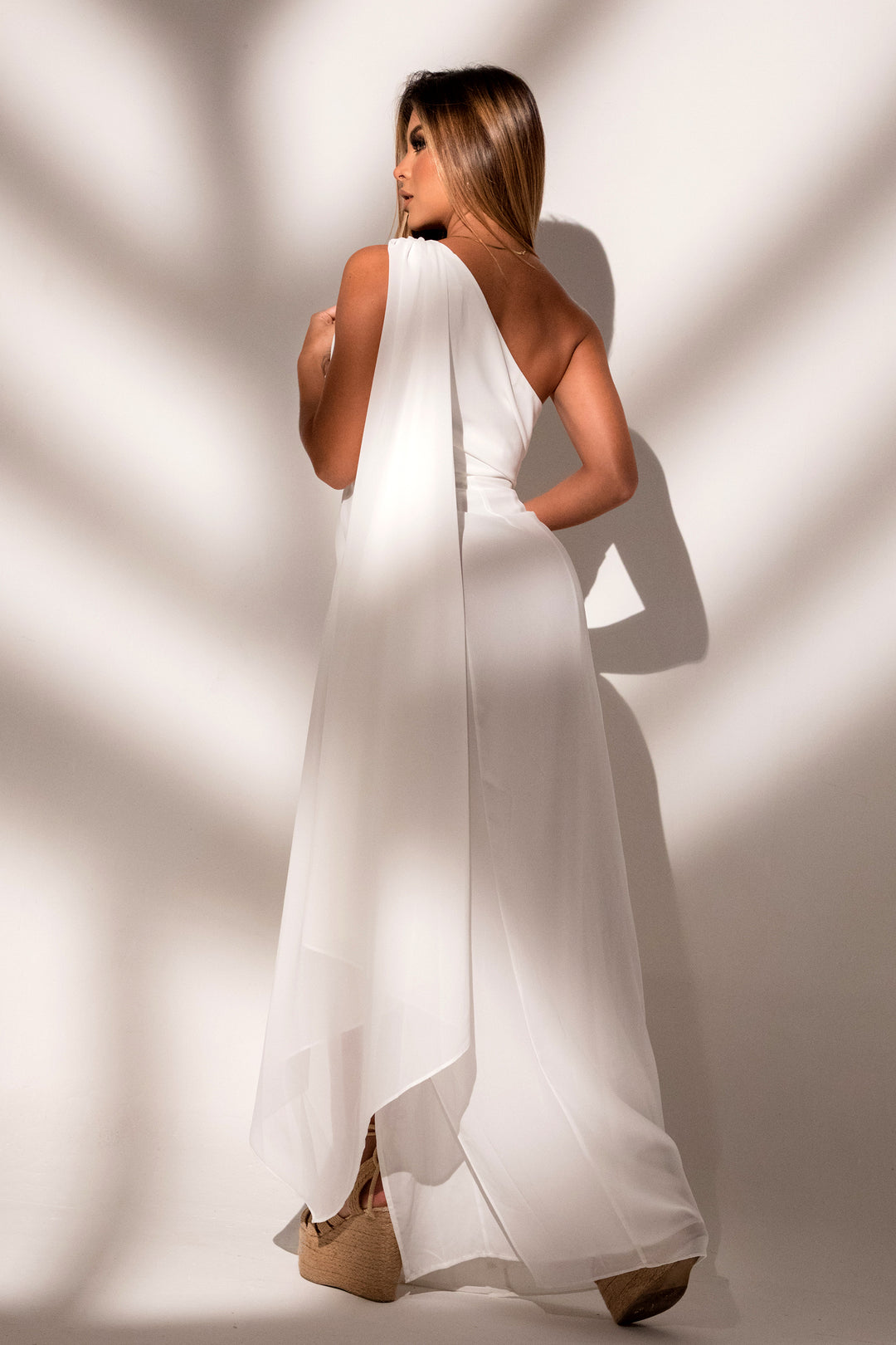 Vestido largo shoulders Luxx